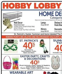 Hobby Lobby Ad Weekly March 9 - 15, 2025